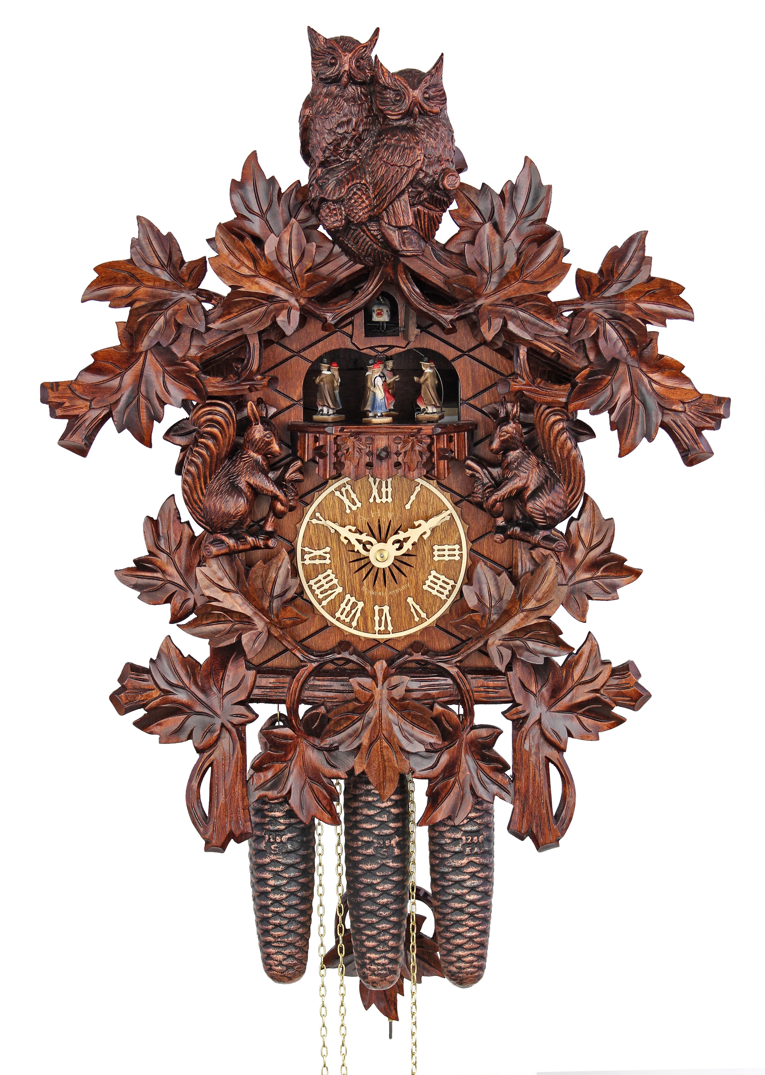 HerrZeit by Adolf Herr Cuckoo Clock Forest Animals handshingled 8